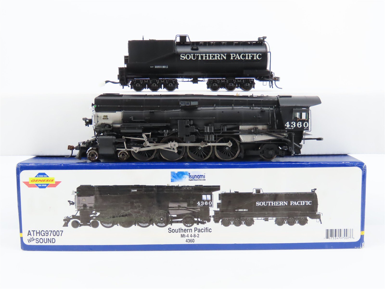 HO Scale Athearn Genesis ATHG97007 SP 4-8-2 MT4 Steam #4360 w/ DCC & Sound