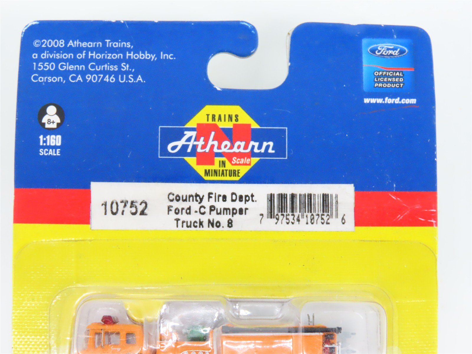 N 1/160 Scale Athearn ATH10752 Country Fire Dept Ford C Pumper Fire Truck #8