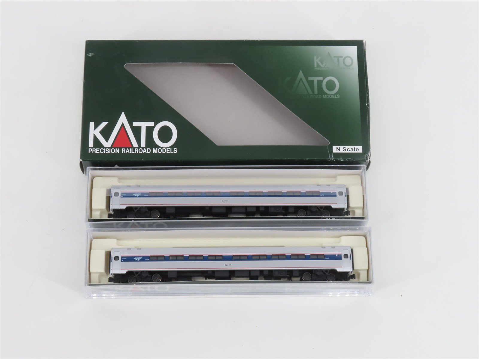 N Scale KATO 106-8002 AMTK Amtrak Phase VI Amfleet I Coach Passenger 2-Car Set A
