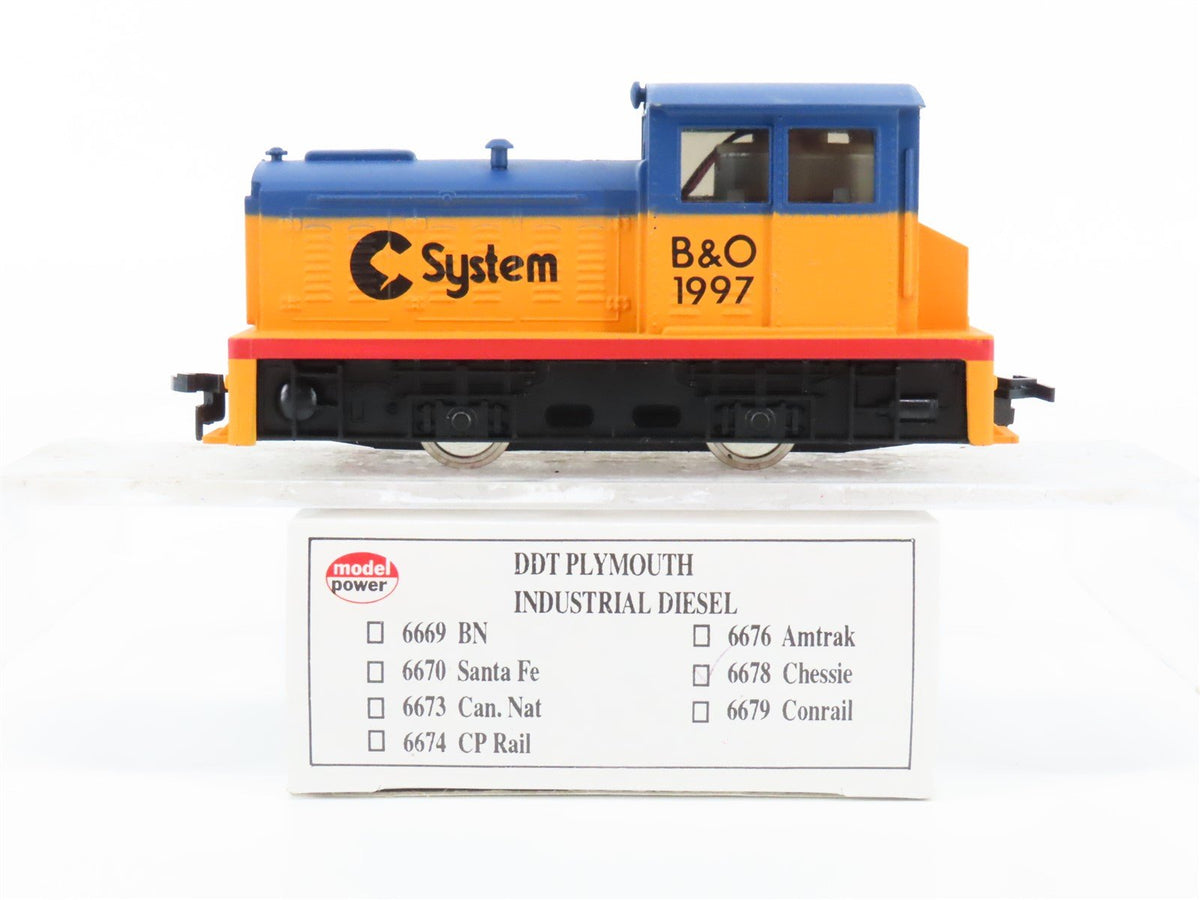 HO Scale Model Power 6678 B&amp;O Chessie System Plymouth Diesel Locomotive #1997