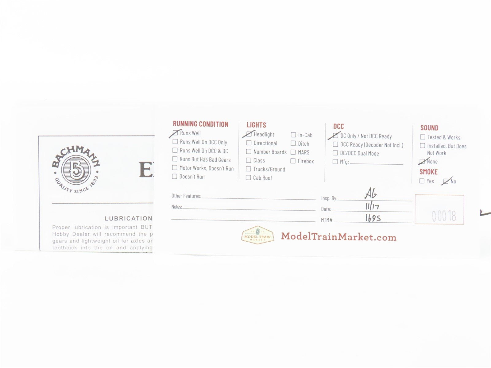 HO Scale Bachmann 63548 ARR Alaska GP40 Diesel Locomotive #3012