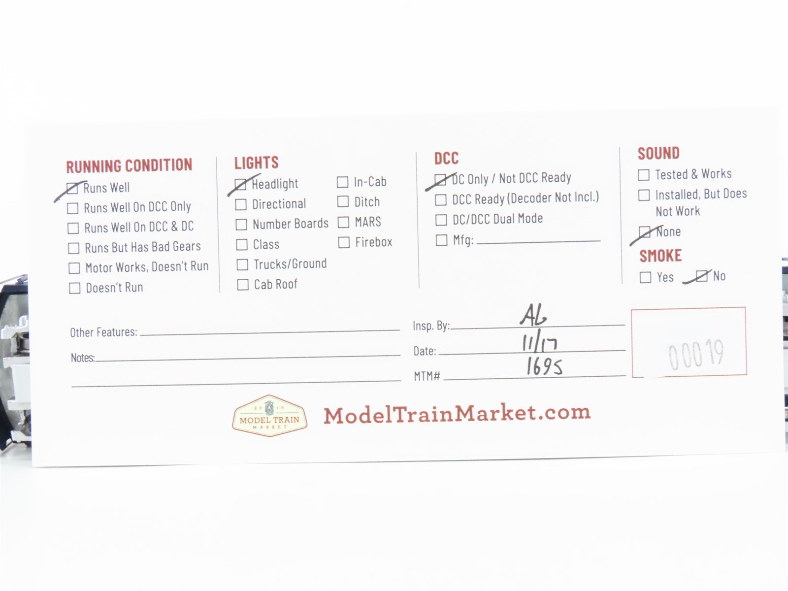 HO Scale Bachmann 63510 ARR Alaska GP40 Diesel Locomotive #3019