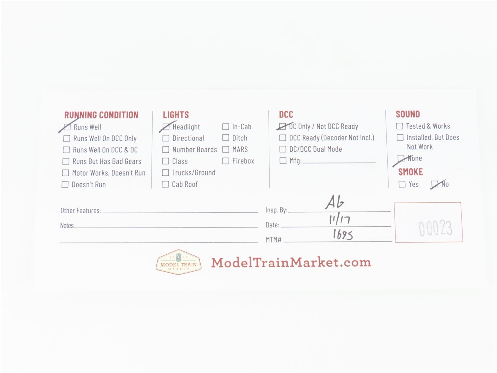 HO Scale Model Power 96854 EL Erie Lackawanna GP20 Diesel Locomotive #2376