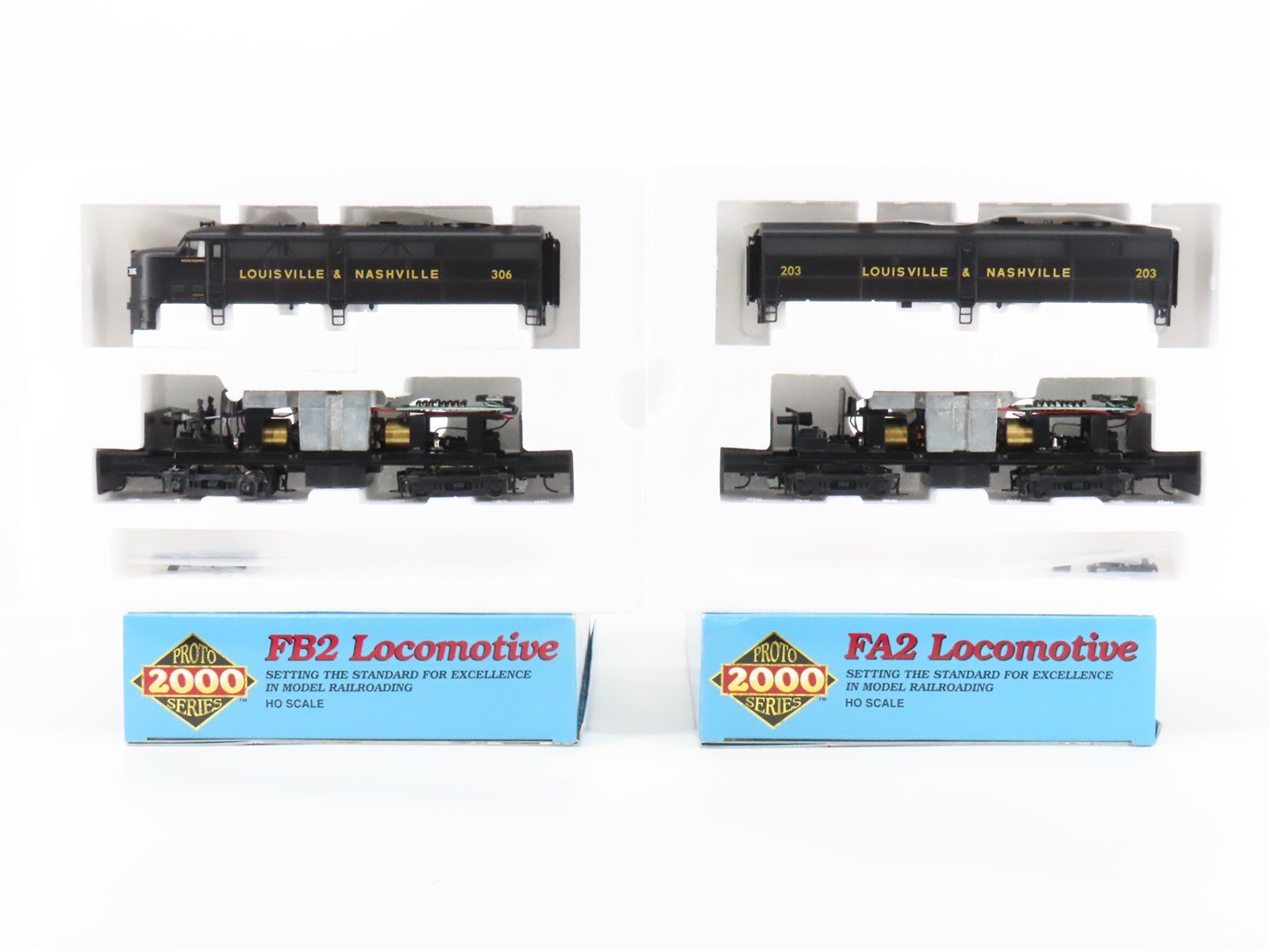 HO Scale Proto 2000 L&N Louisville & Nashville FA/FB Diesel Loco Set BAD GEARS