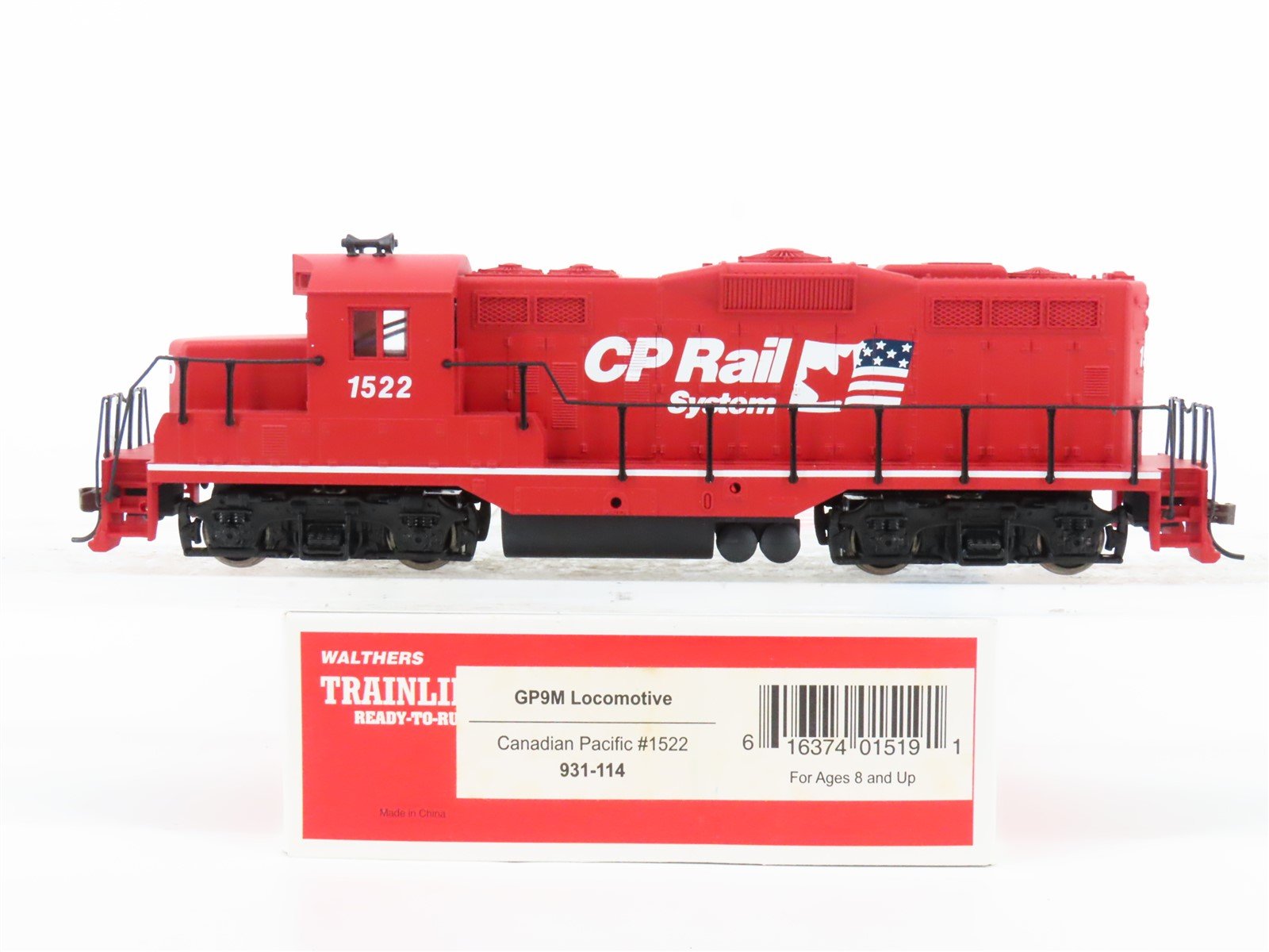 HO Scale Walthers 931-114 CP Canadian Pacific GP9M Diesel Locomotive #1522