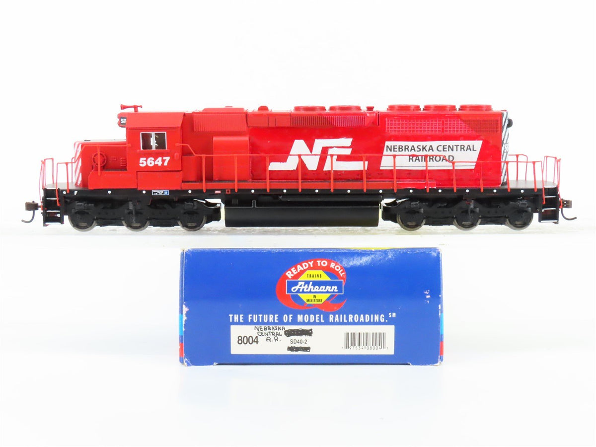 HO Scale Athearn 8004 NC Nebraska Central SD40-2 Diesel Locomotive #5647 CUSTOM