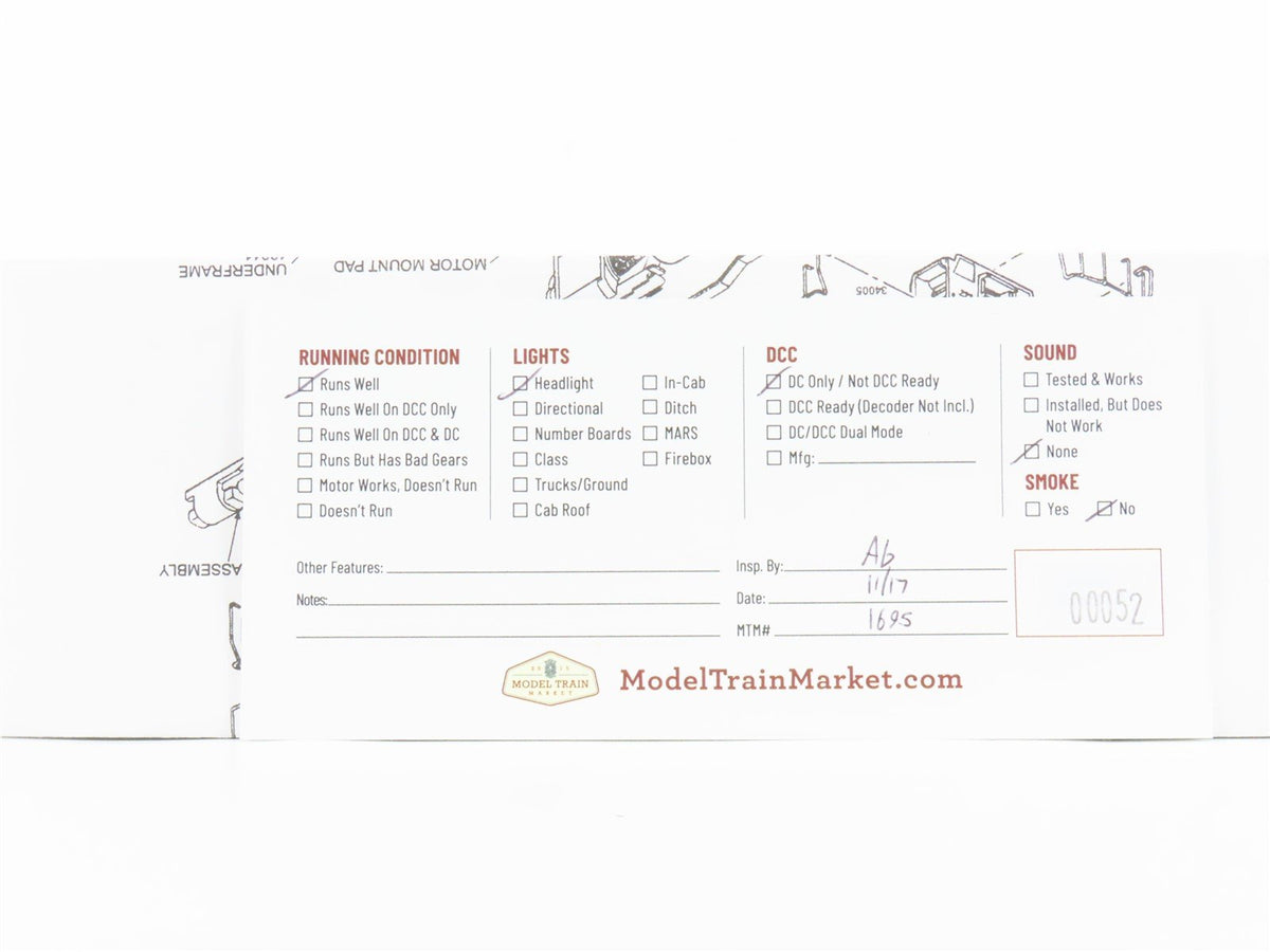 HO Scale Athearn 8004 NC Nebraska Central SD40-2 Diesel Locomotive #5647 CUSTOM