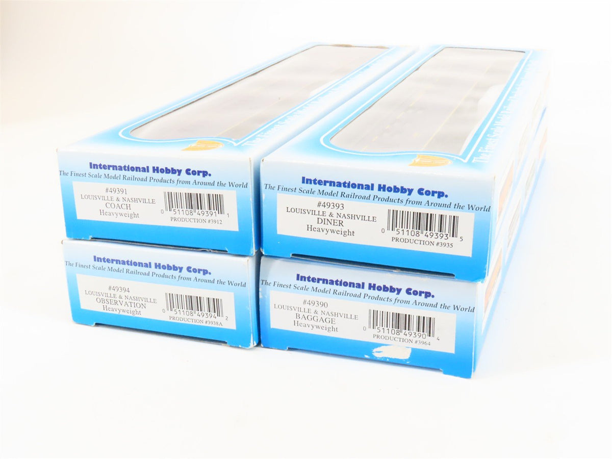 HO Scale IHC Premier L&amp;N Louisville &amp; Nashville Heavyweight Passenger 4-Car Set