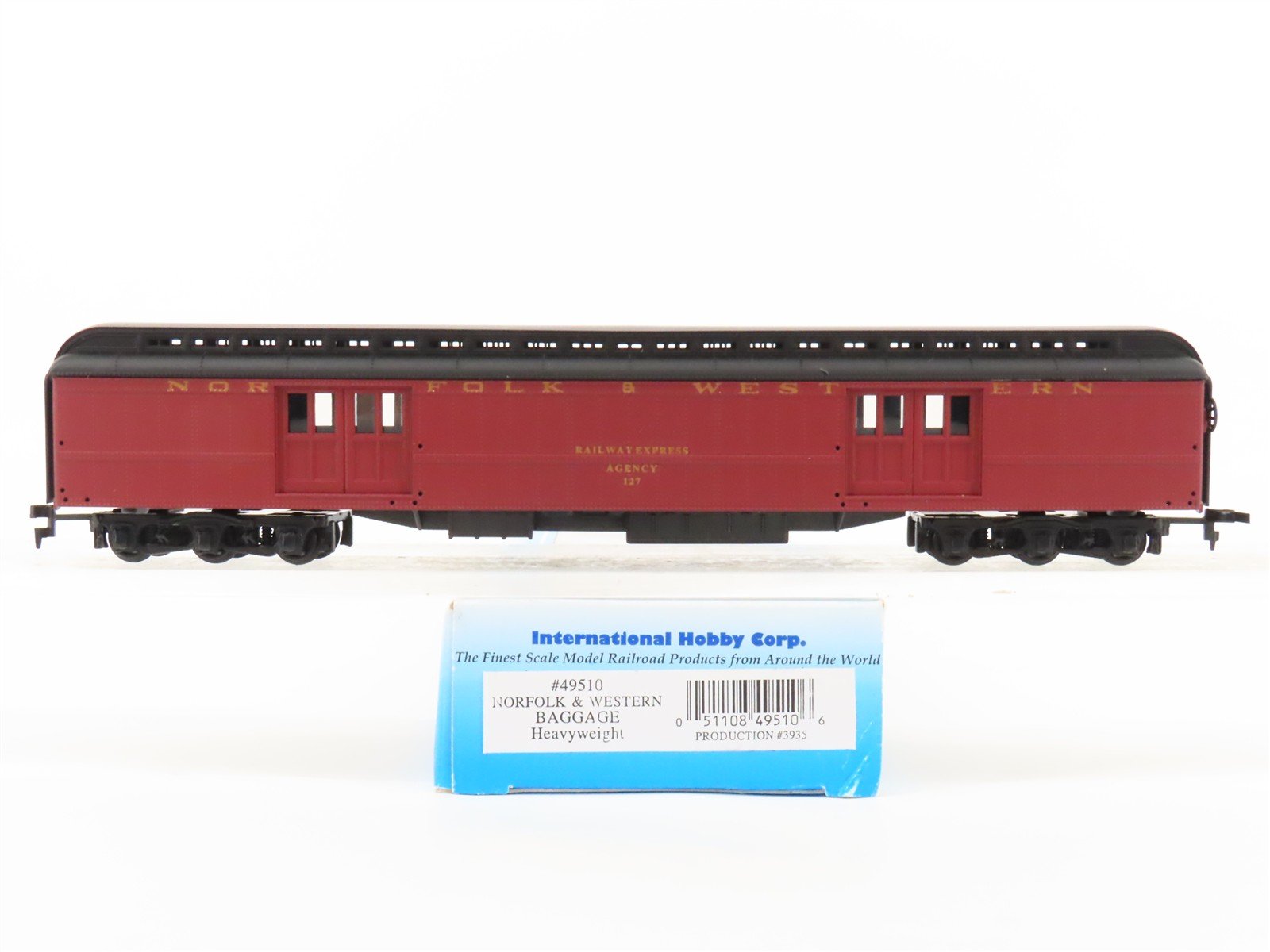 HO IHC Premier 49510 N&W Norfolk & Western Heavyweight Baggage Passenger #127
