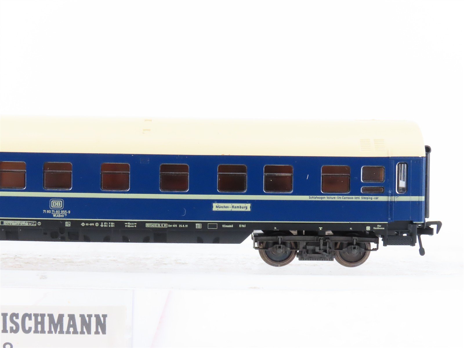 HO Scale Fleischmann 5108 DB TEN Trans-Euro-Nacht Sleeper Passenger Car #955-9