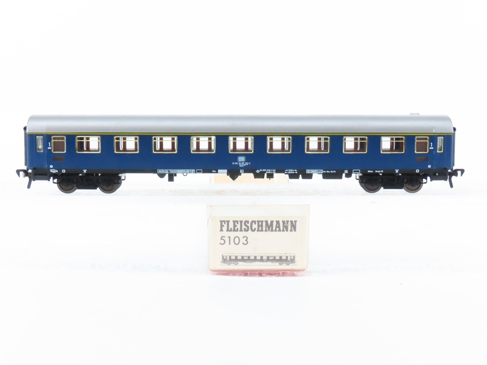 HO Scale Fleischmann 5103 DB Deutsche Bundesbahn Corridor Coach Passenger #222-2