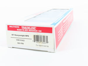 HO Scale Walthers Trainline 931-793 CNW 60' Heavyweight RPO Passenger Car #9432