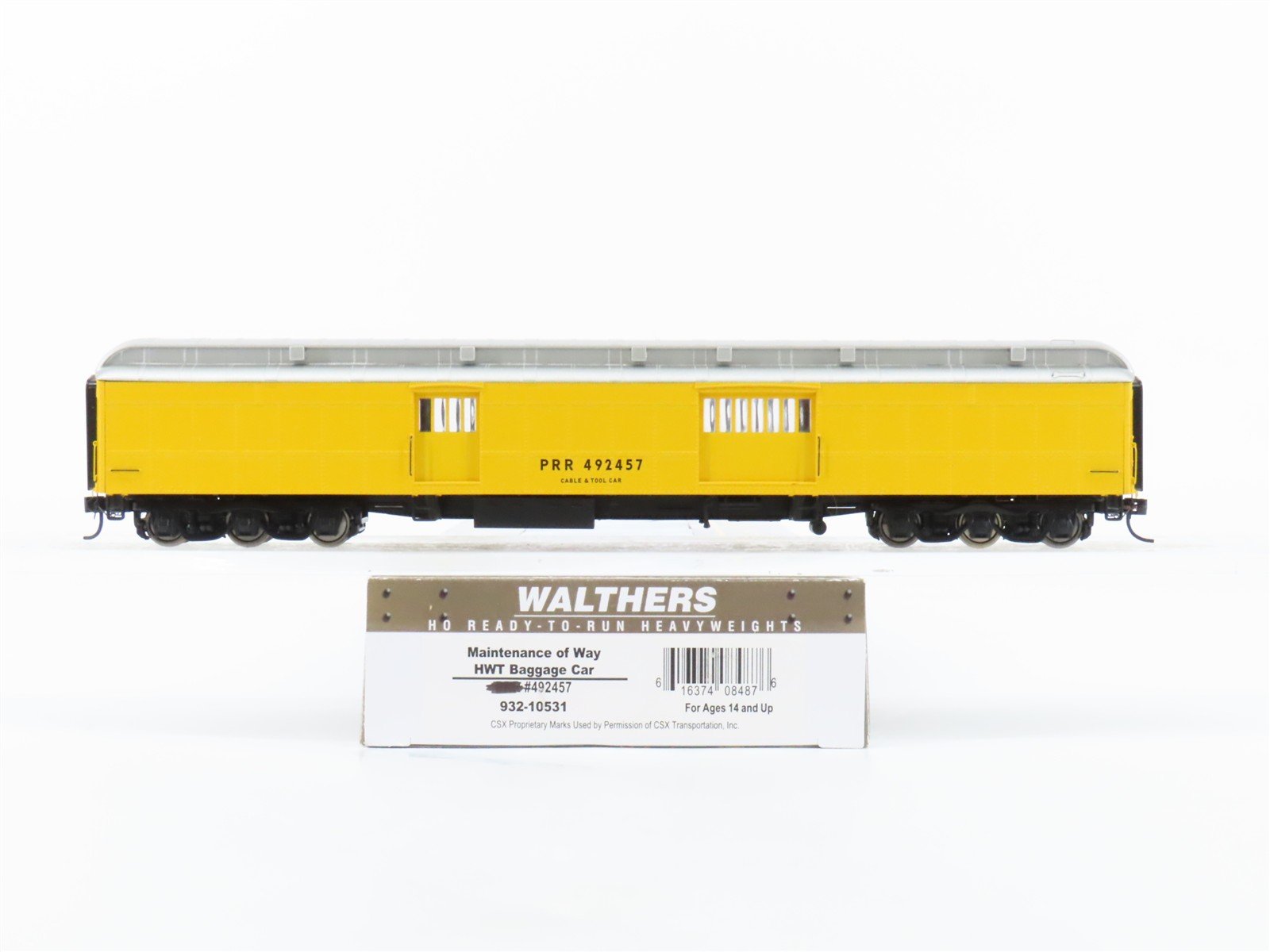 HO Walthers 932-10531 PRR MoW Heavyweight Cable & Tool Baggage Passenger #492457