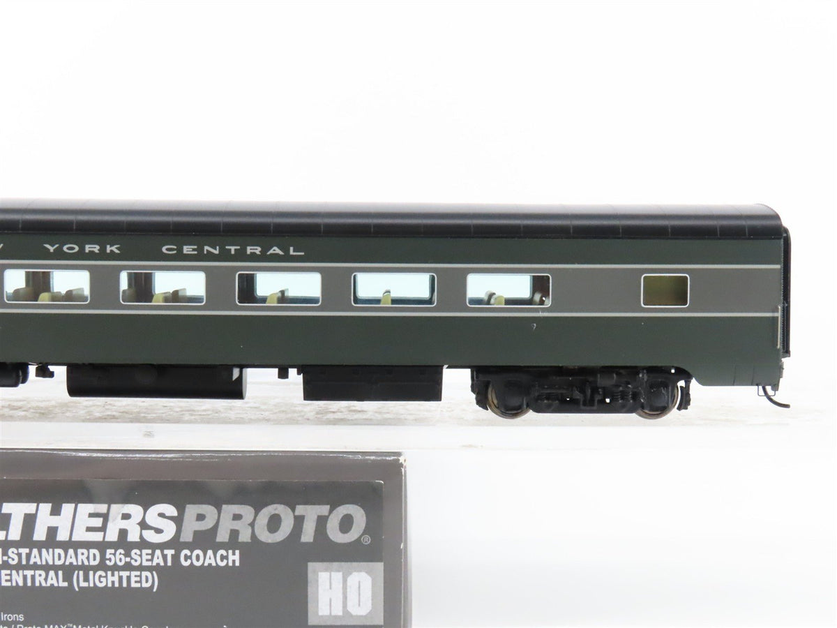 HO Walthers Proto 920-16604 NYC PS 85&#39; 56-Seat Coach Passenger Car w/ Lighting