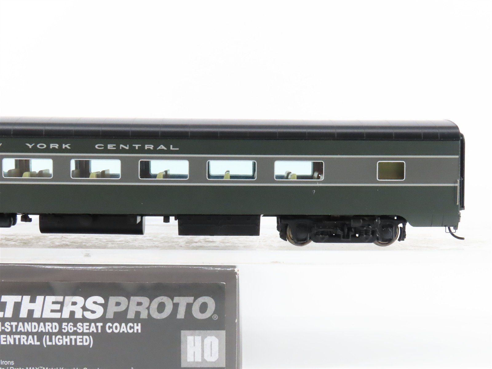 HO Walthers Proto 920-16604 NYC PS 85' 56-Seat Coach Passenger Car w/ Lighting