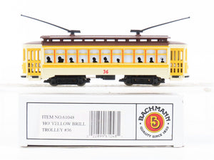 HO Scale Bachmann 61048 Yellow Brill Trolley Electric #36