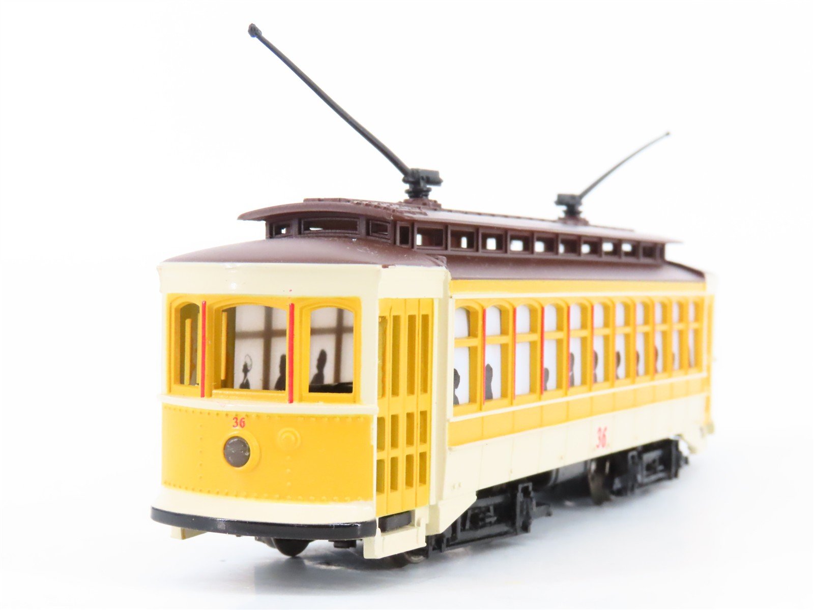 HO Scale Bachmann 61048 Yellow Brill Trolley Electric #36