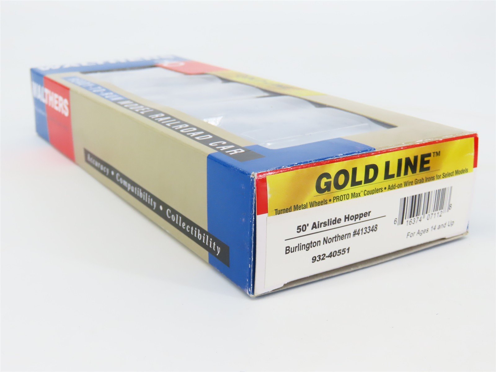 HO Walthers Gold Line 932-40551 BN Burlington Northern Airslide Hopper #413348