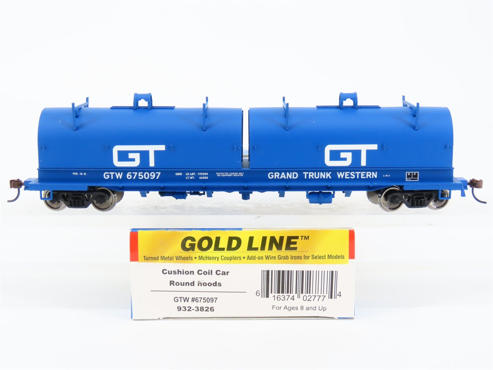 HO Scale Walthers Gold Line 932-3826 GTW Grand Trunk Western Coil Car #675097