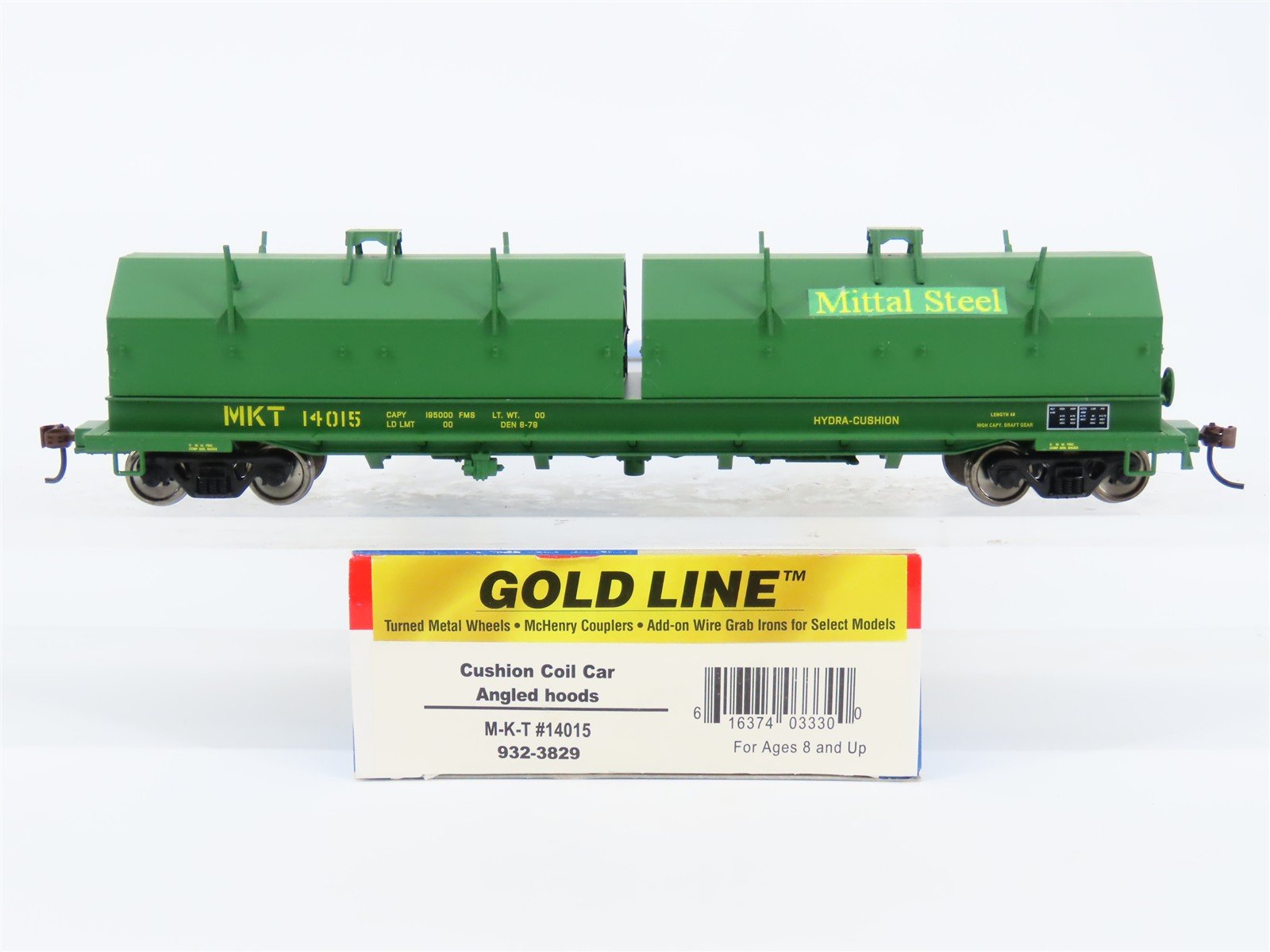 HO Scale Walthers 932-3829 MKT Katy Mittal Steel Cushion Coil Car #14015 Custom