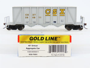 HO Scale Walthers Gold Line 932-7051 CSXT 40' Ortner Aggregate Car #290811