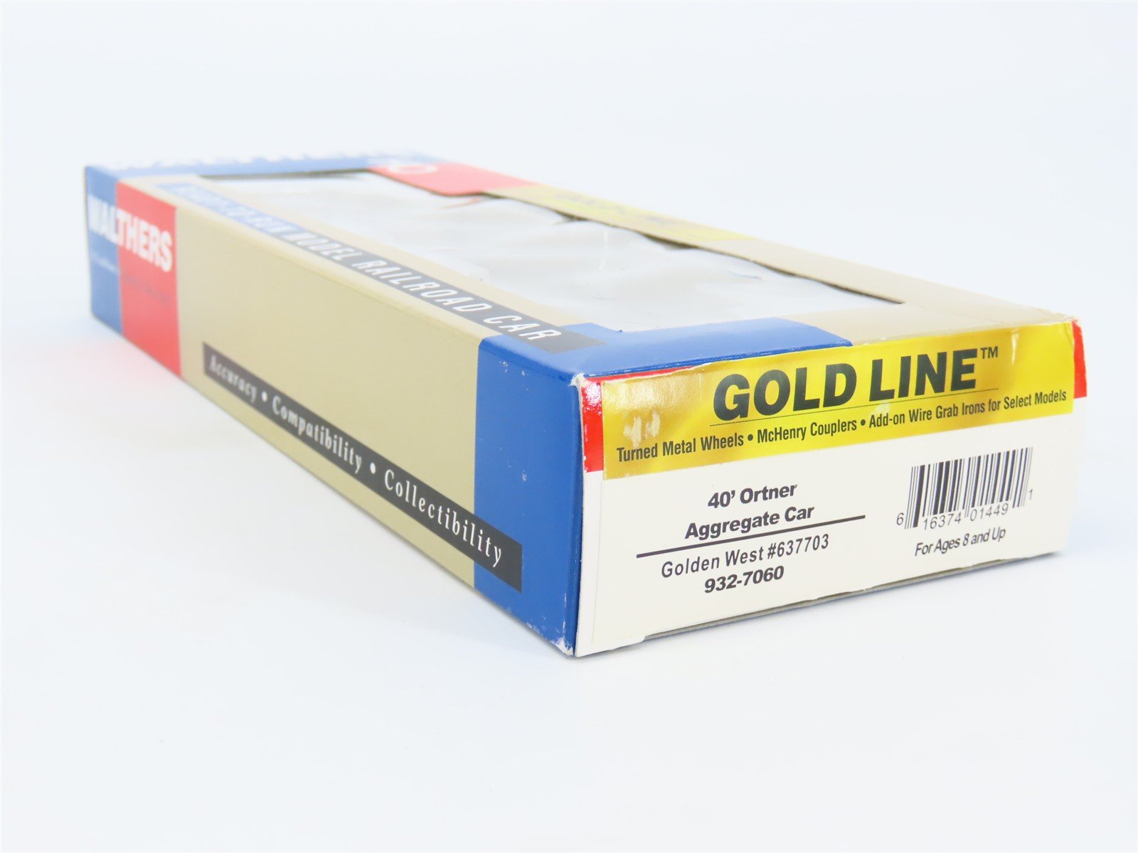 HO Walthers Gold Line 932-7060 GVSR Golden West 40' Ortner Aggregate Car #637703