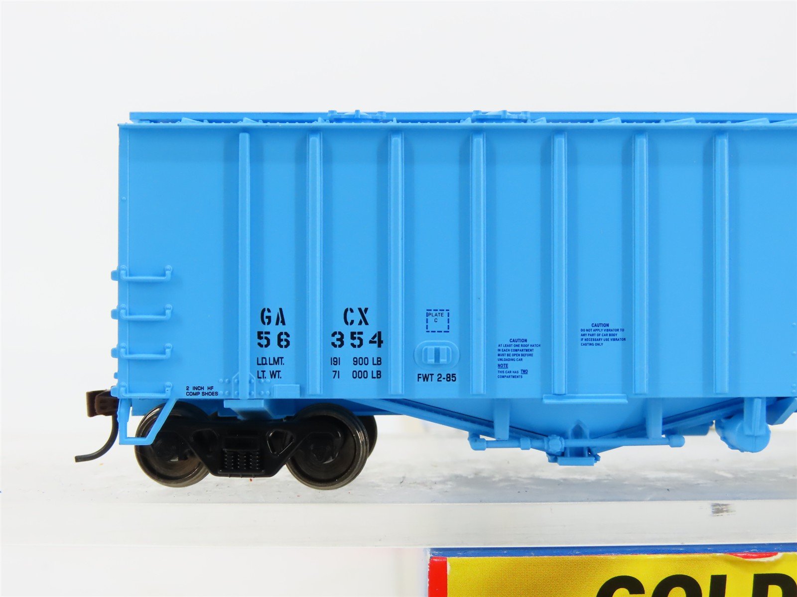 HO Scale Walthers Gold Line 932-3724 GACX 50' Airslide Covered Hopper #56354