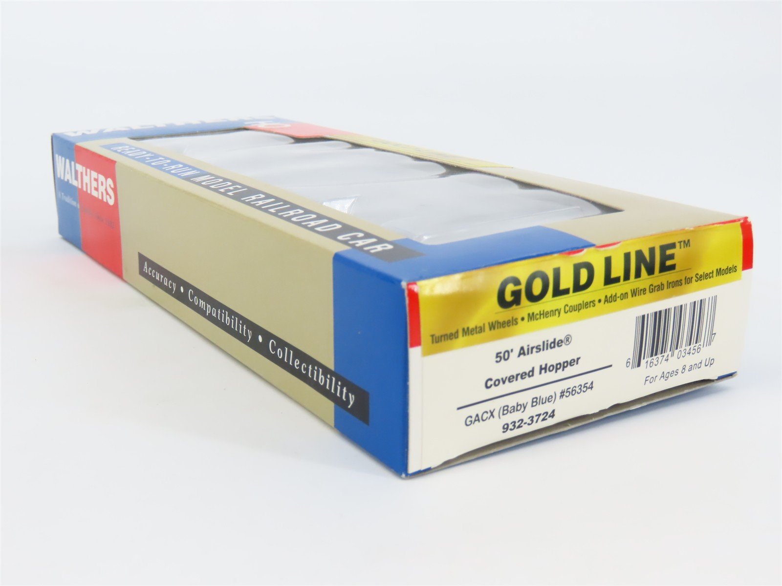 HO Scale Walthers Gold Line 932-3724 GACX 50' Airslide Covered Hopper #56354