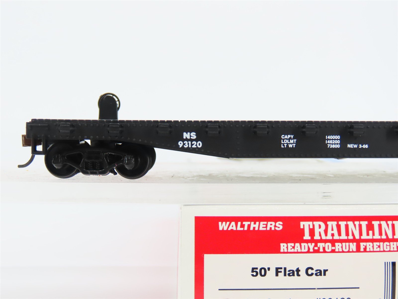 HO Scale Walthers Trainline 931-604 NS Norfolk Southern 50' Flat Car #93120