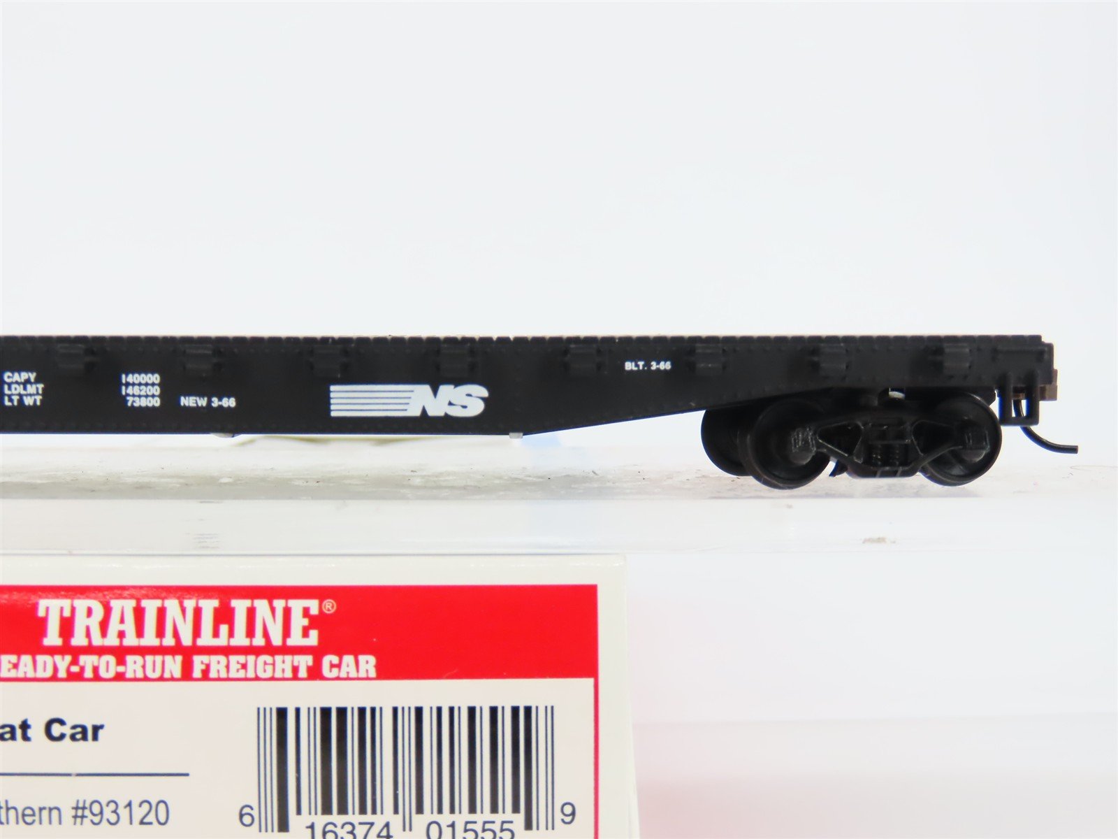 HO Scale Walthers Trainline 931-604 NS Norfolk Southern 50' Flat Car #93120