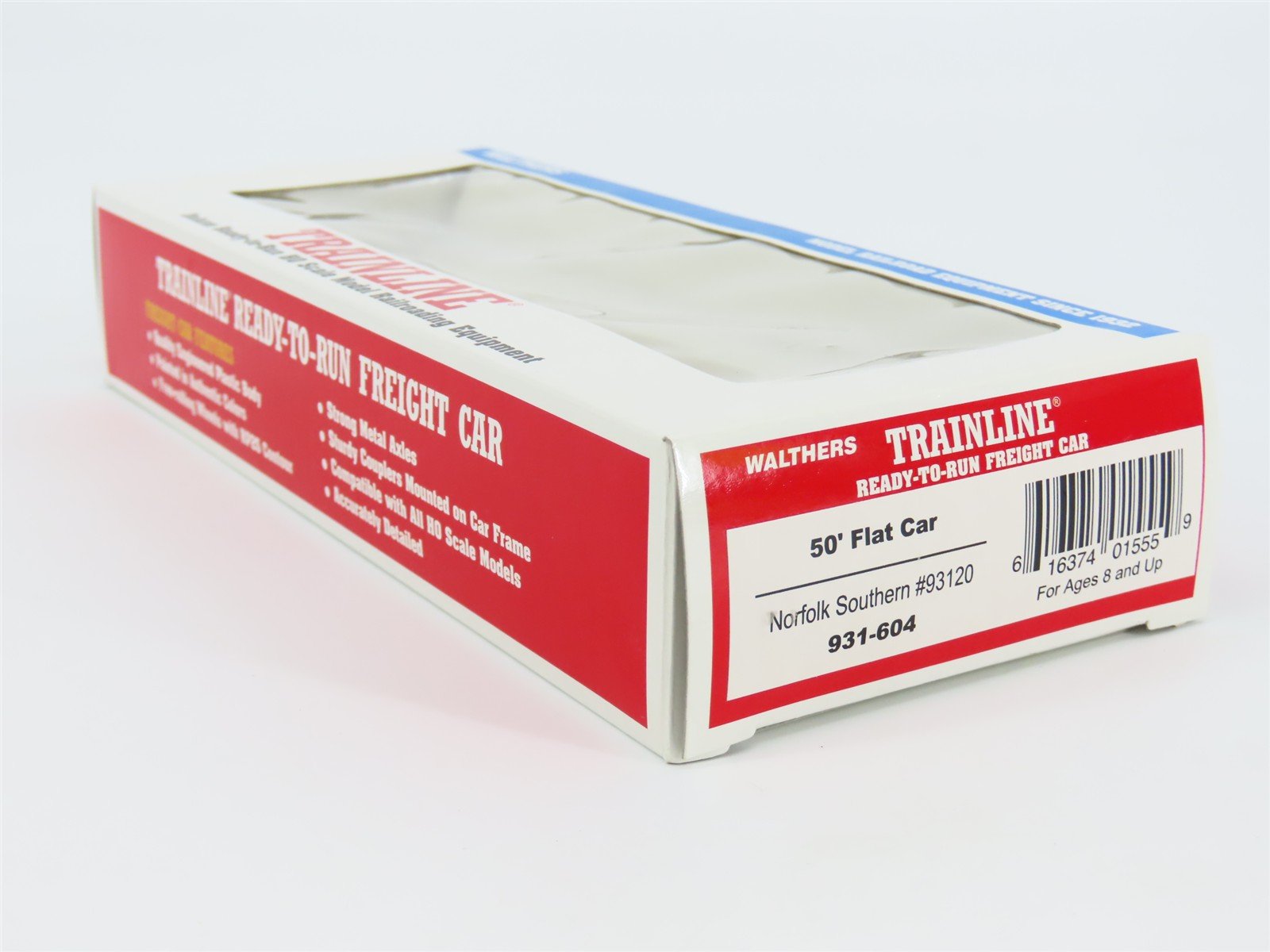 HO Scale Walthers Trainline 931-604 NS Norfolk Southern 50' Flat Car #93120