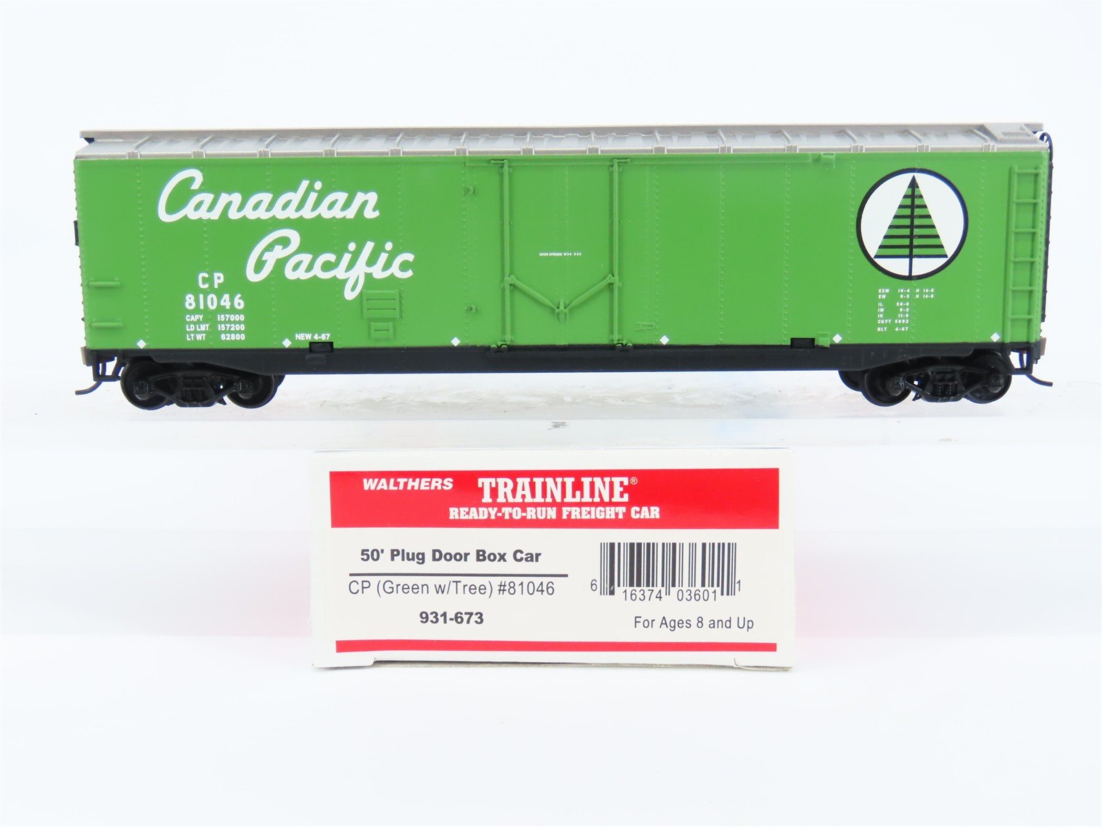 HO Scale Walthers Trainline 931-673 CP Canadian Pacific 50' Box Car #81046