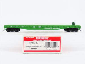HO Scale Walthers Trainline 931-601 BN Burlington Northern 50' Flat Car #621857
