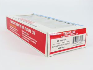 HO Scale Walthers Trainline 931-601 BN Burlington Northern 50' Flat Car #621857