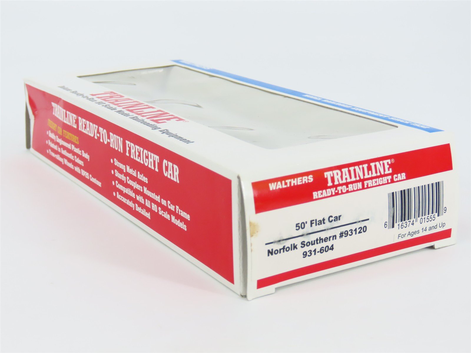 HO Scale Walthers Trainline 931-604 NS Norfolk Southern 50' Flat Car #93120