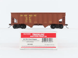 HO Scale Walthers Trainline 931-643 UP Union Pacific Railroad 2-Bay Hopper #7952