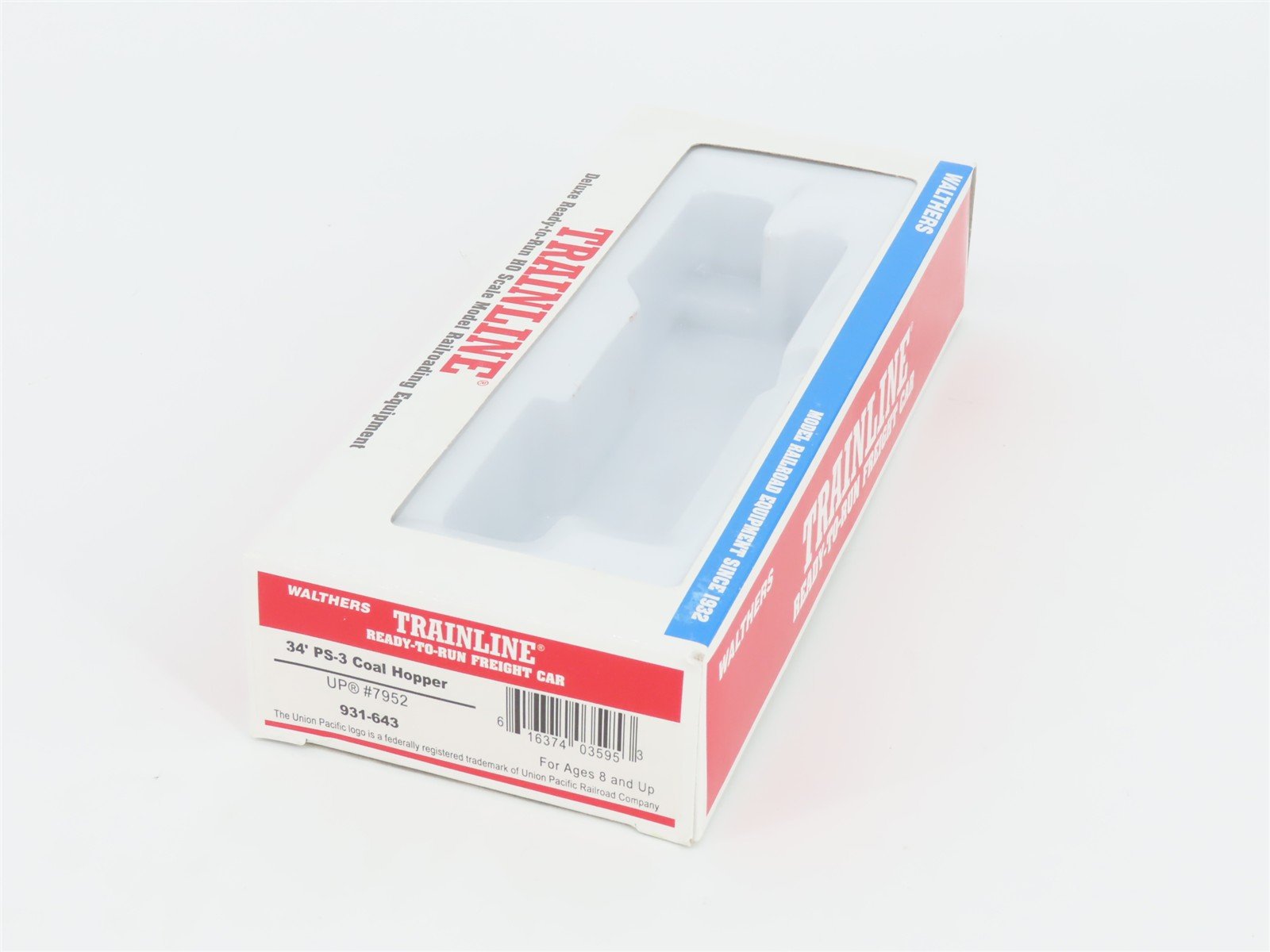 HO Scale Walthers Trainline 931-643 UP Union Pacific Railroad 2-Bay Hopper #7952