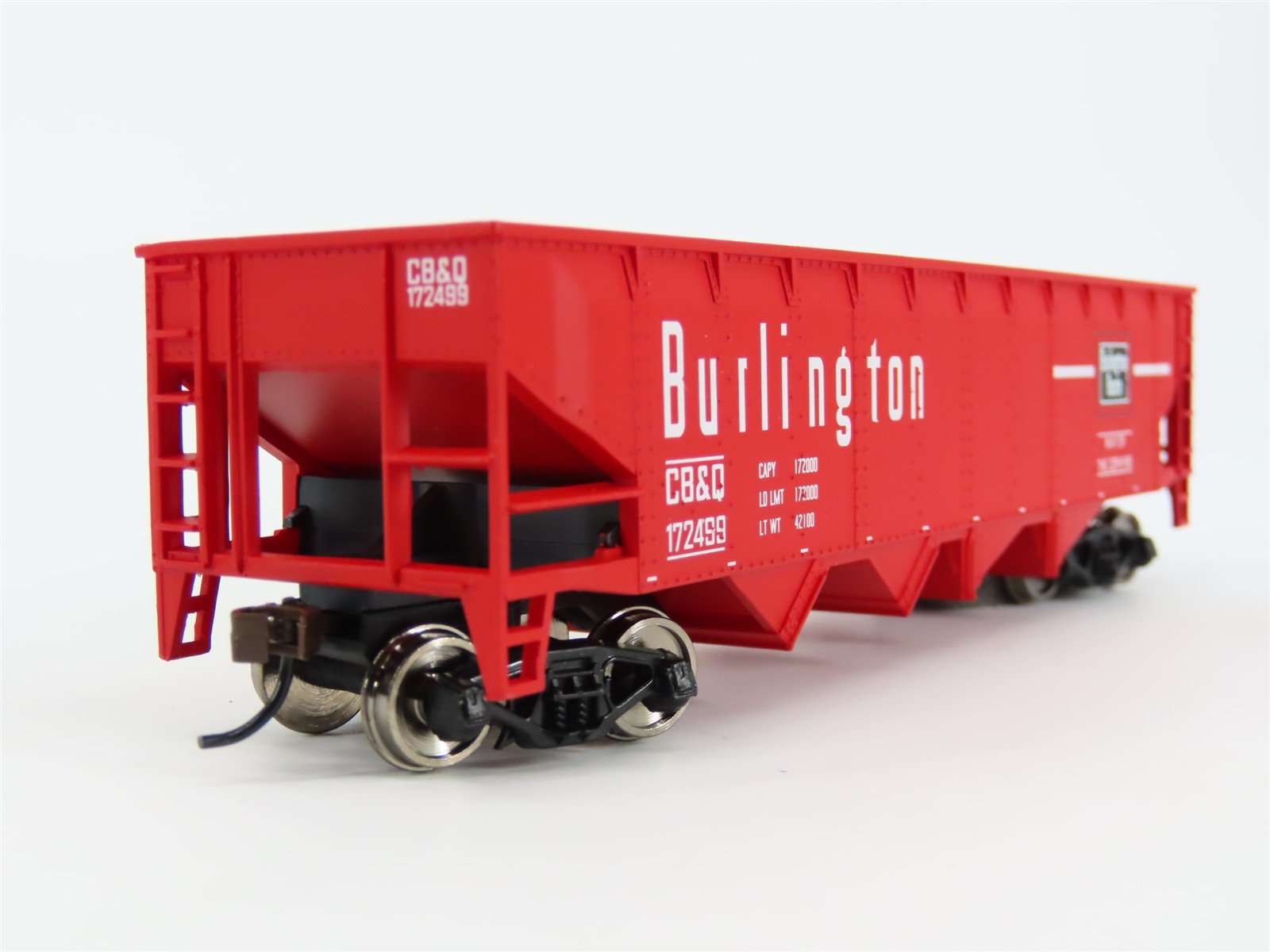 HO Scale Walthers Trainline 931-1657 CB&Q Burlington Route 4-Bay Hopper #172499