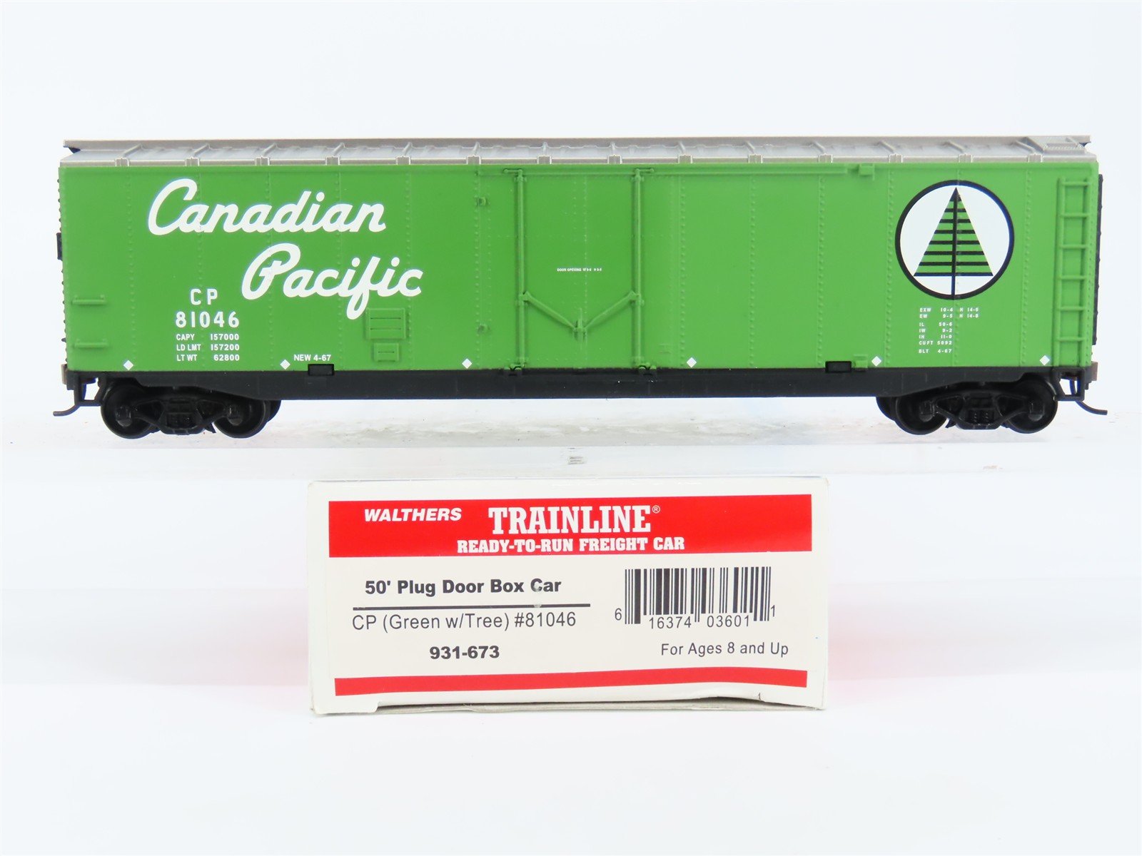HO Scale Walthers Trainline 931-673 CP Canadian Pacific 50' Box Car #81046