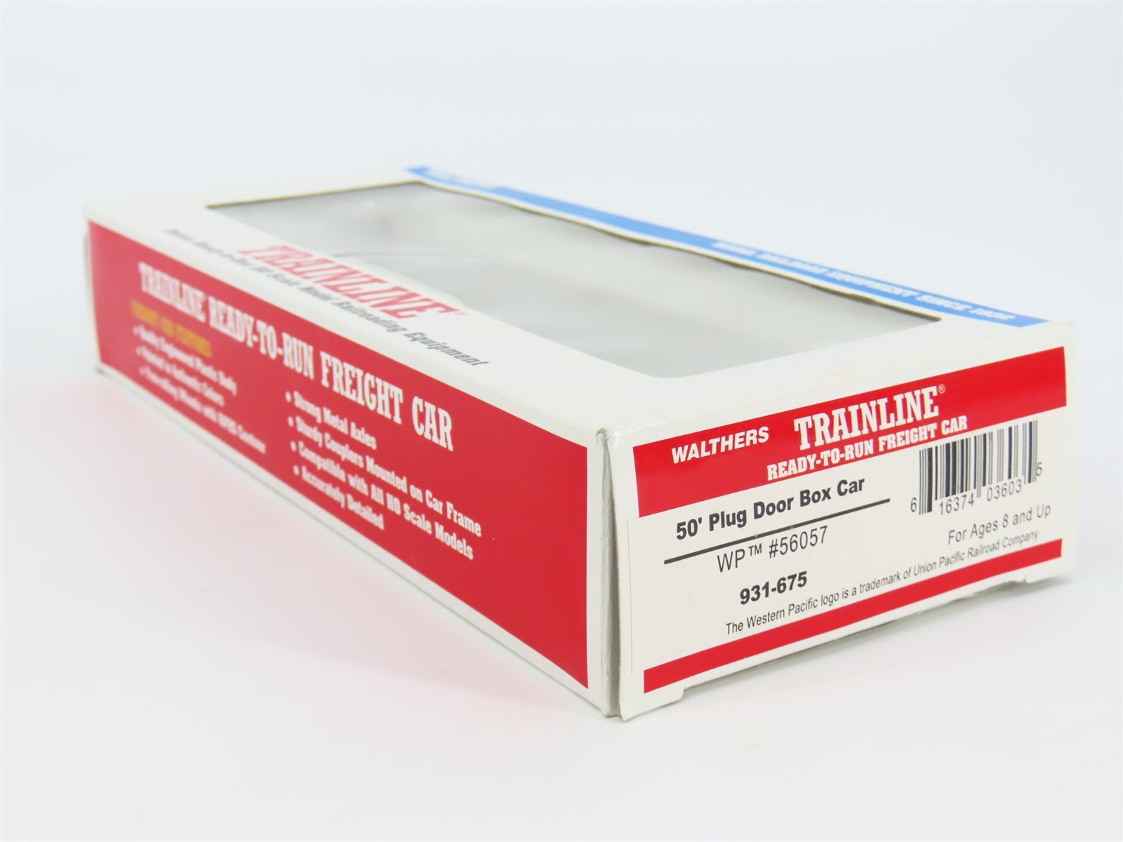 HO Scale Walthers Trainline 931-675 WP Western Pacific Feather Box Car #56057