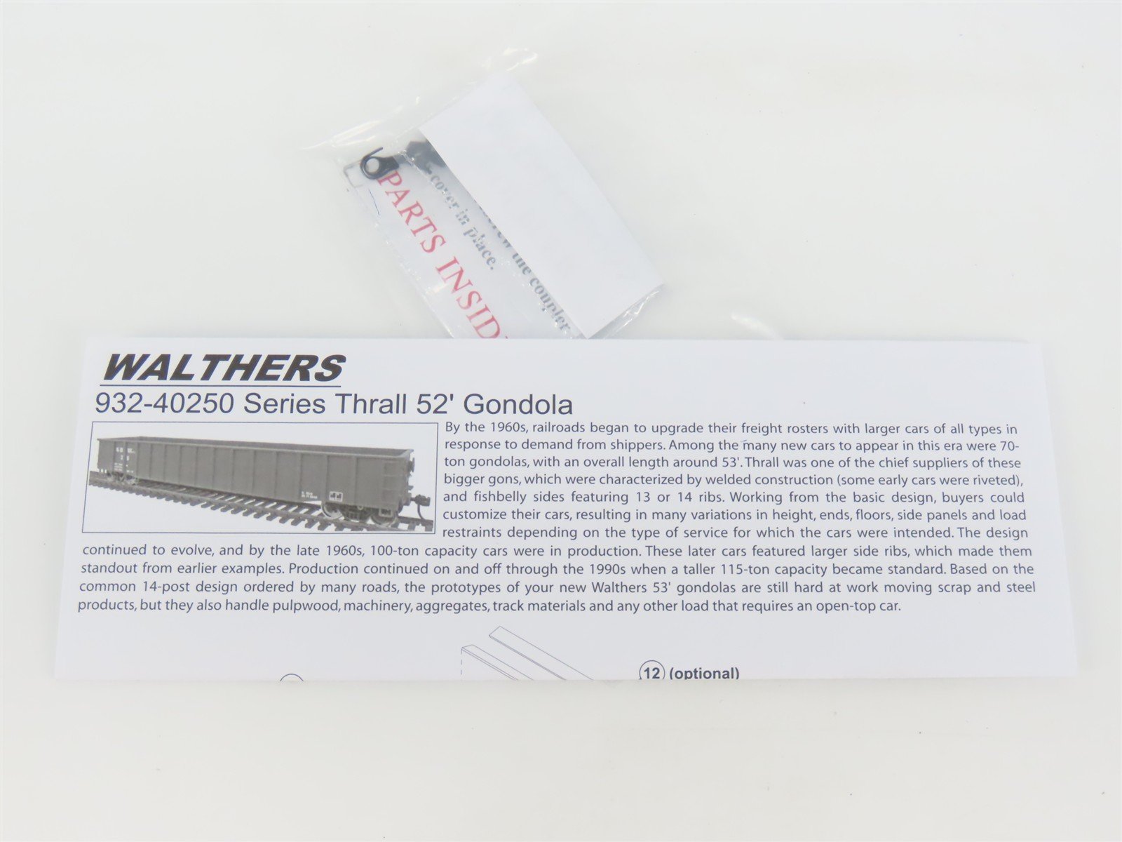 HO Scale Walthers Gold Line 932-40264 CSS South Shore 53' Gondola #3860