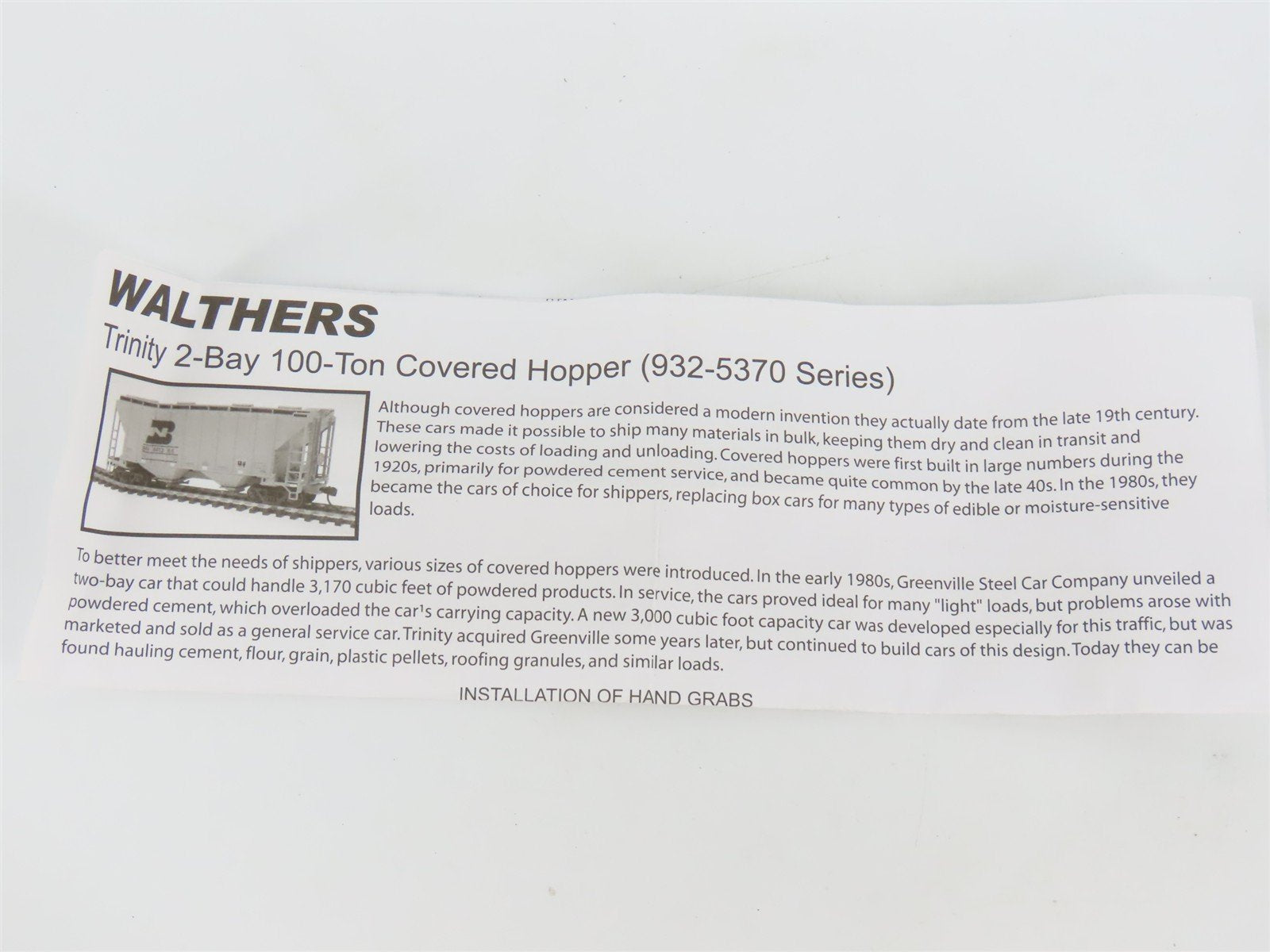 HO Scale Walthers 932-5377 CNW Chicago North Western 2-Bay Hopper #169264