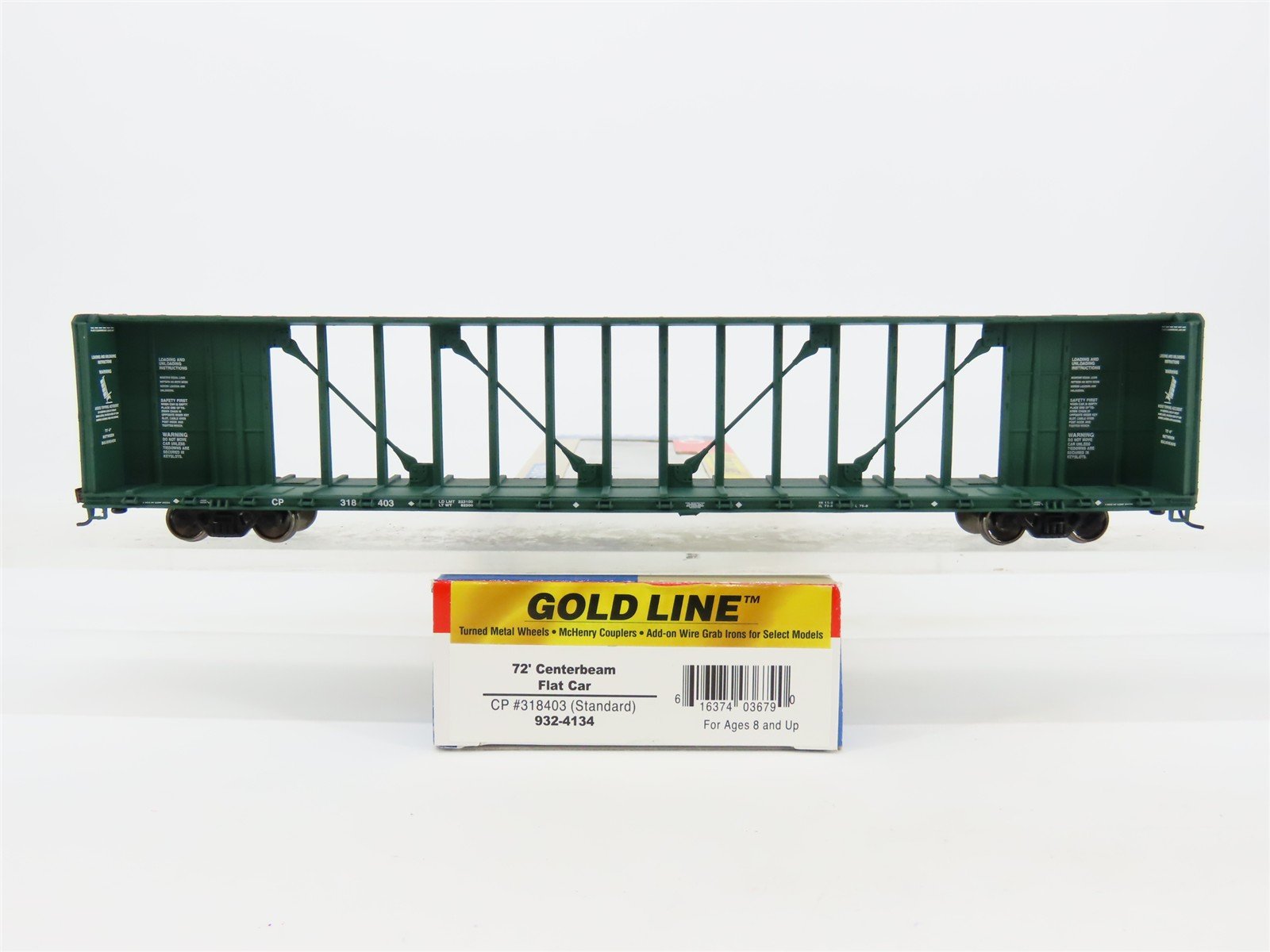 HO Scale Walthers Gold Line 932-4134 CP Canadian Pacific 72' Flat Car #318403