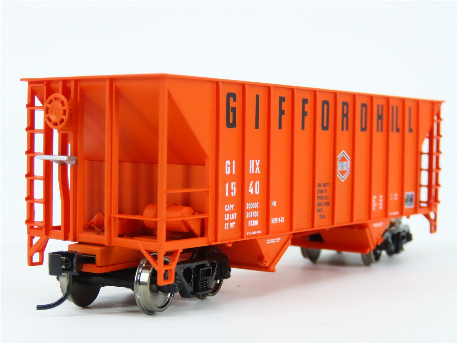 HO Scale Walthers Gold Line 932-7417 GIHX Gifford Hill 2-Bay Open Hopper #1540
