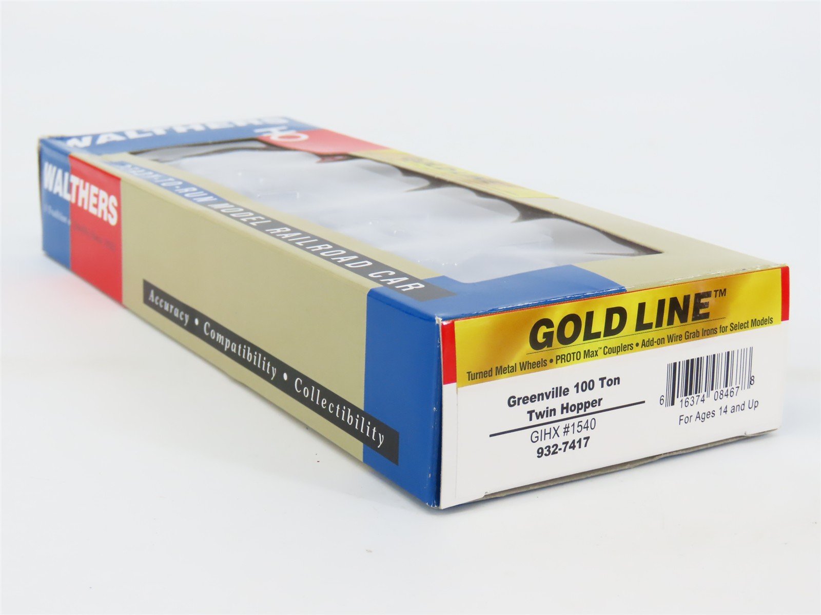 HO Scale Walthers Gold Line 932-7417 GIHX Gifford Hill 2-Bay Open Hopper #1540