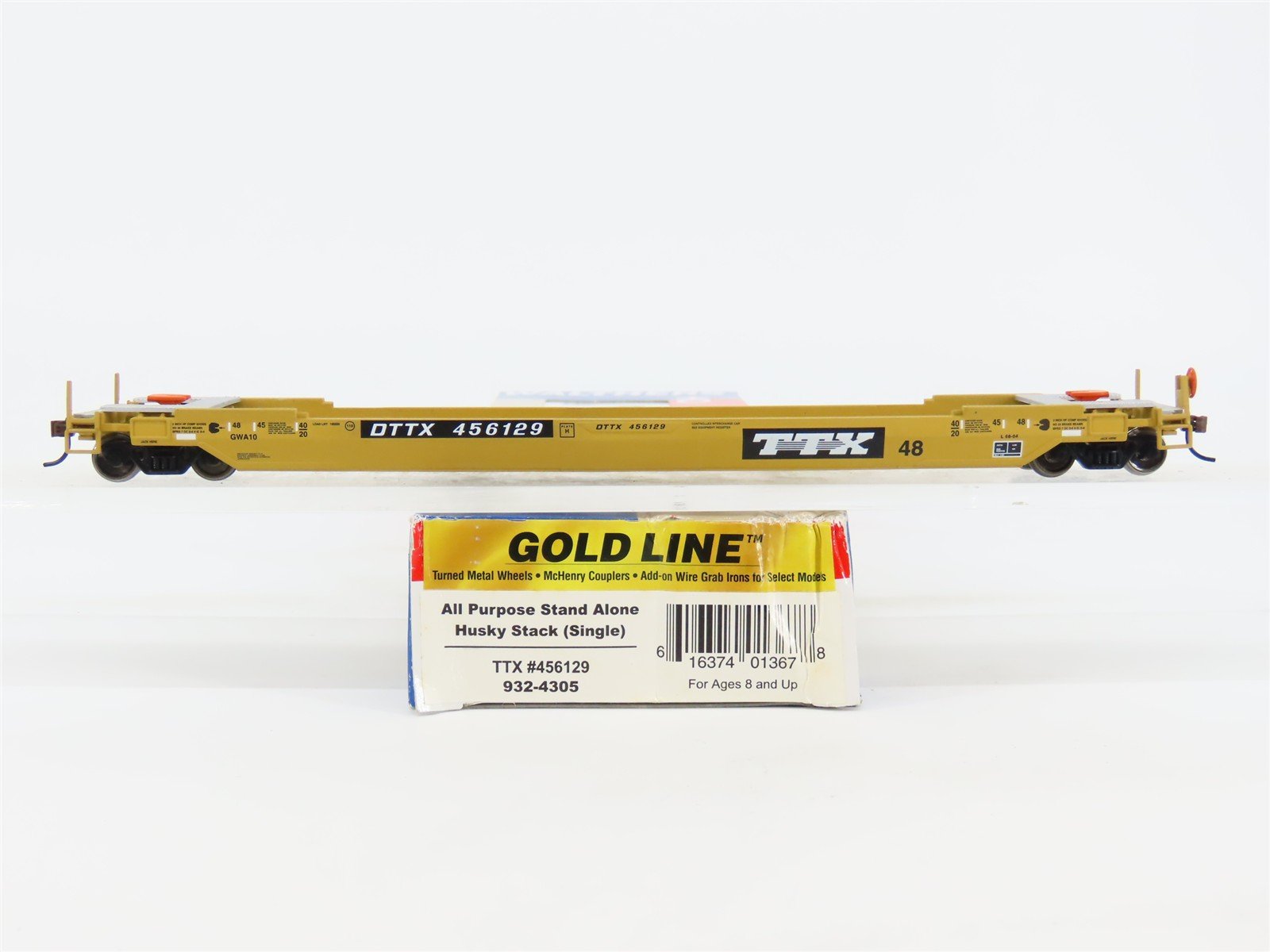 HO Scale Walthers Gold Line 932-4305 DTTX Trailer Train Husky Stack #456129