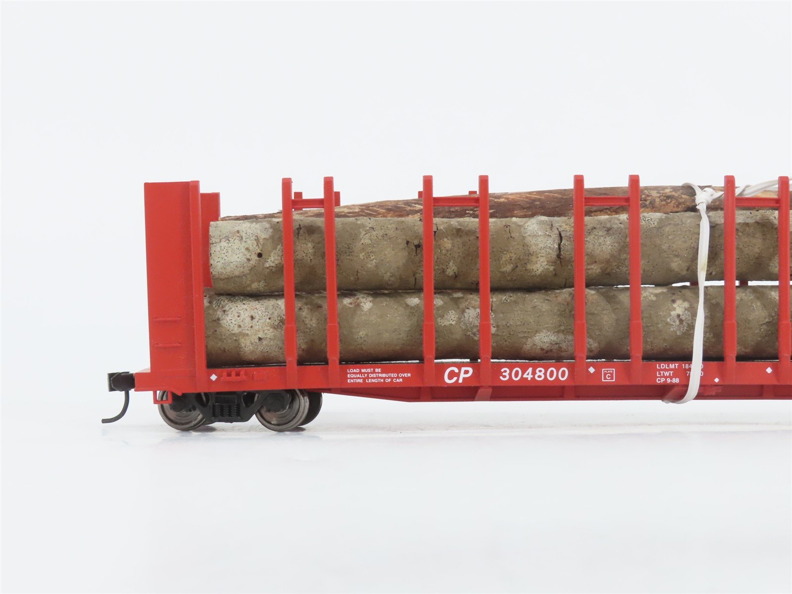 HO Walthers Gold Line 932-3158 CP Pulpwood Flat Car #304800 w/Custom Log Load