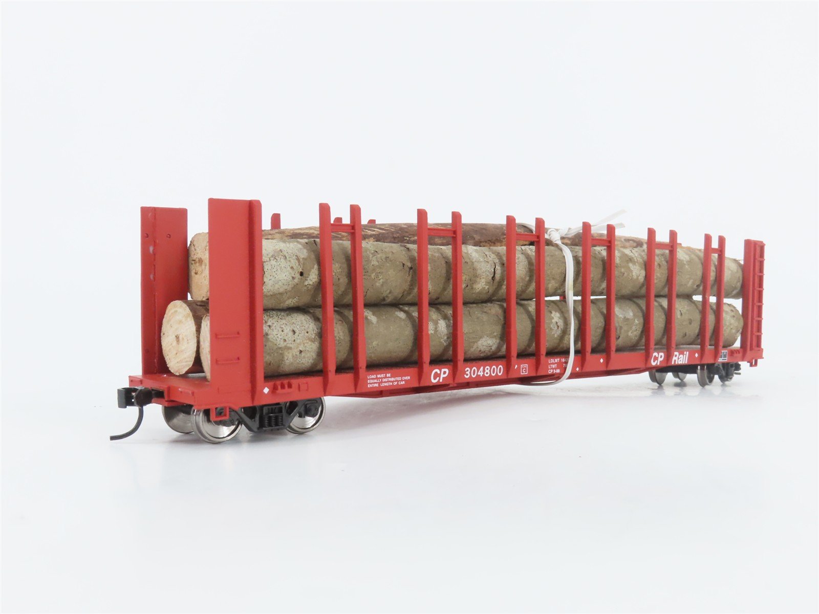 HO Walthers Gold Line 932-3158 CP Pulpwood Flat Car #304800 w/Custom Log Load
