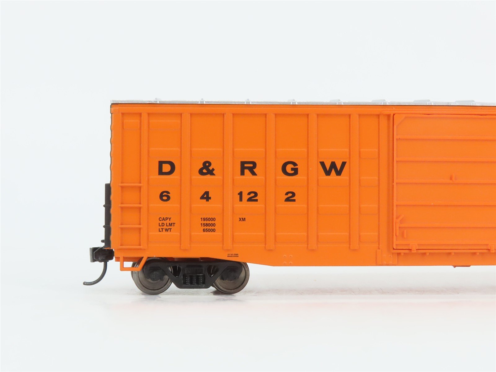 HO Scale Walthers 932-60807 D&RGW Rio Grande 50' Waffle-Side Box Car #64122