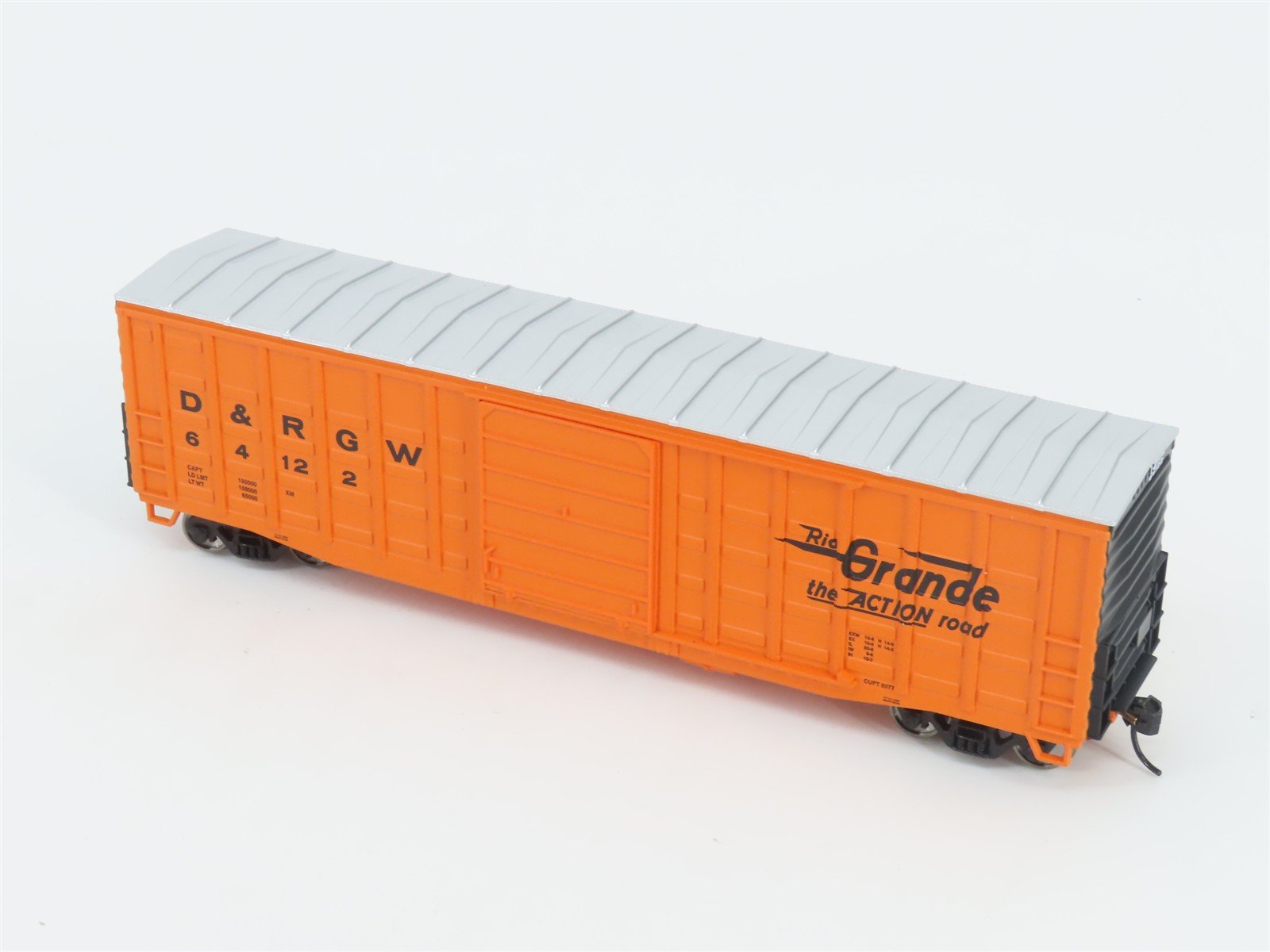 HO Scale Walthers 932-60807 D&RGW Rio Grande 50' Waffle-Side Box Car #64122
